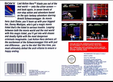 Last Action Hero (Europe) box cover back